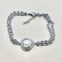 Tangle Pearl Steel- Armband 