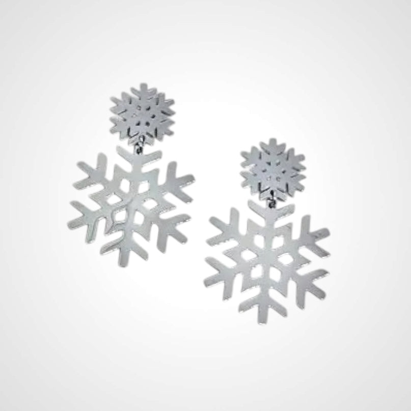 Snowflake Big Steel- Earring