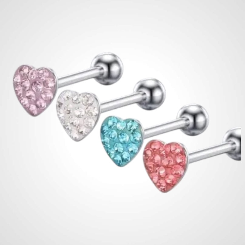 colored Sparkling Heart- Piercing