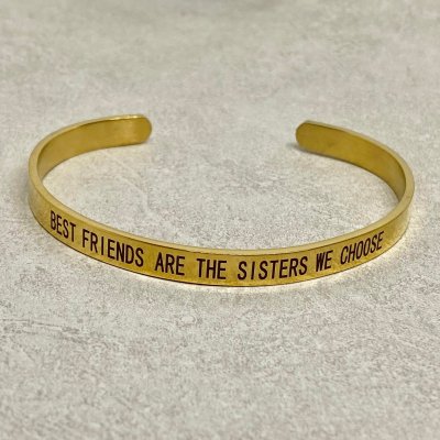 Cuff Bangle "Best Friend" Gold- Armband