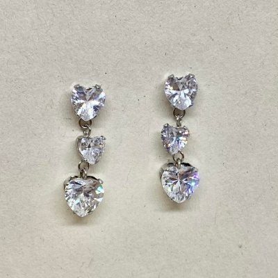 Heartdrops Steel- Örhänge