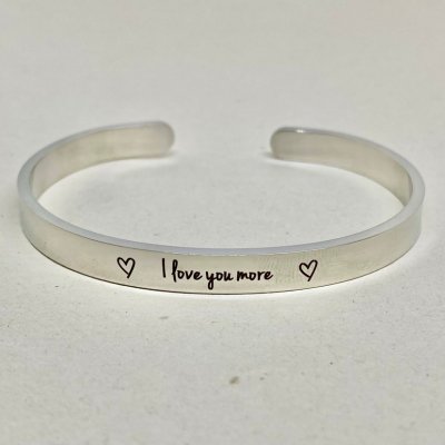 Cuff Bangle "I Love You"- Armband