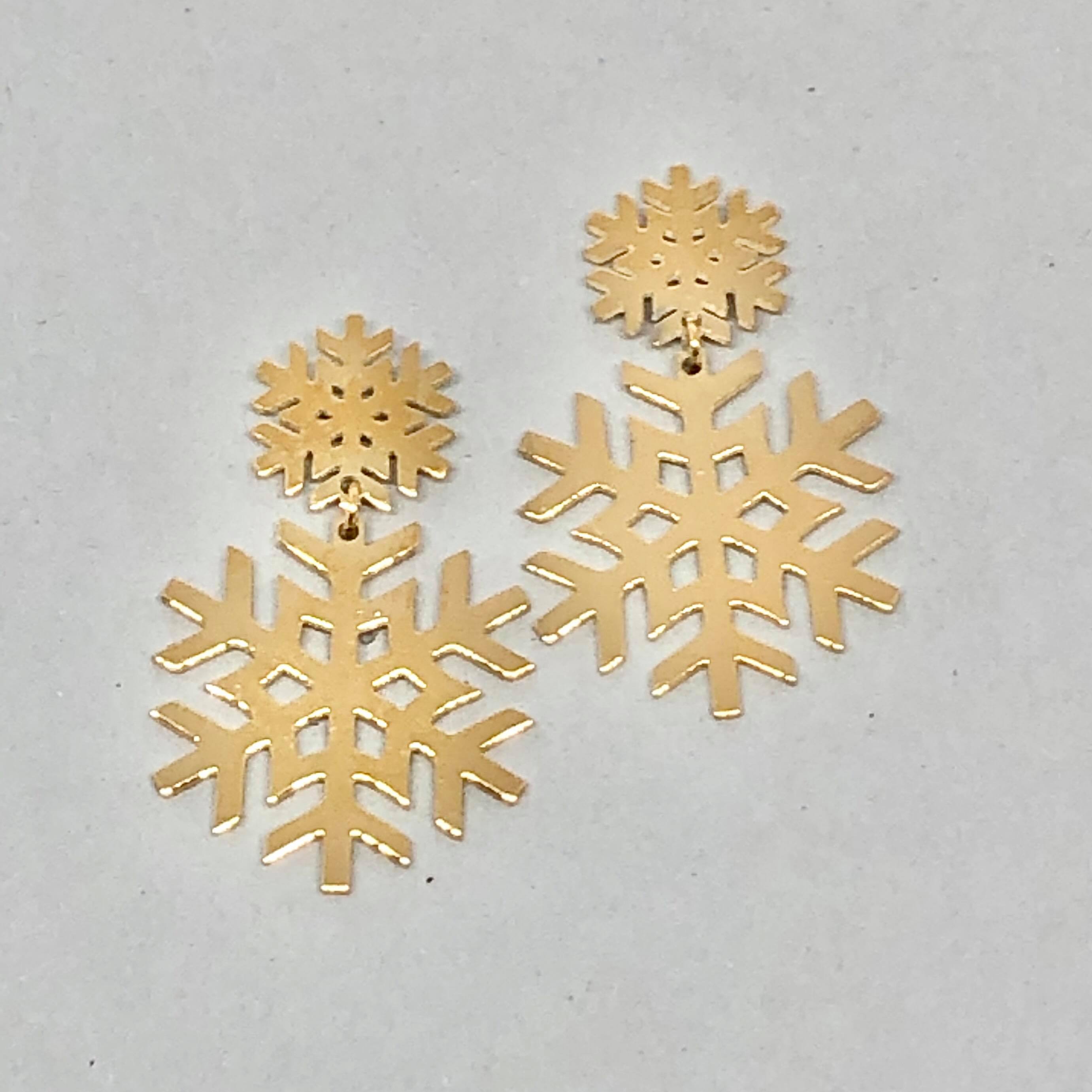 Snowflake Big Steel- Earring