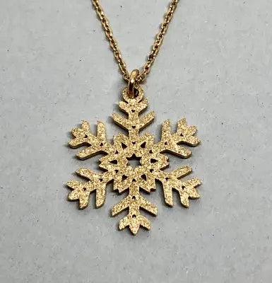 Snowflake Big Sparkling Gold- Halsband Tilva