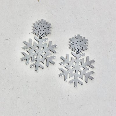 Snowflake Big Steel- Örhänge