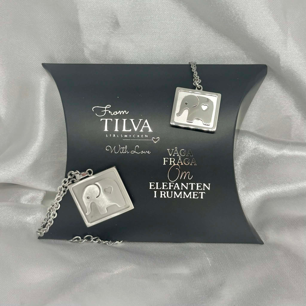 Våga fråga om elefanten i Rummet- Elefant med platta- Halsband