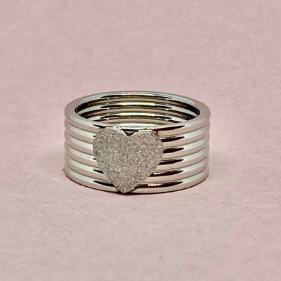 Heart On Lines - Ring