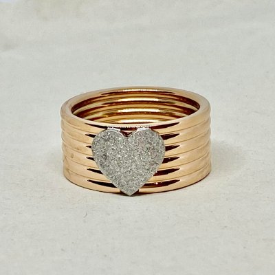 Heart On Lines - Ring