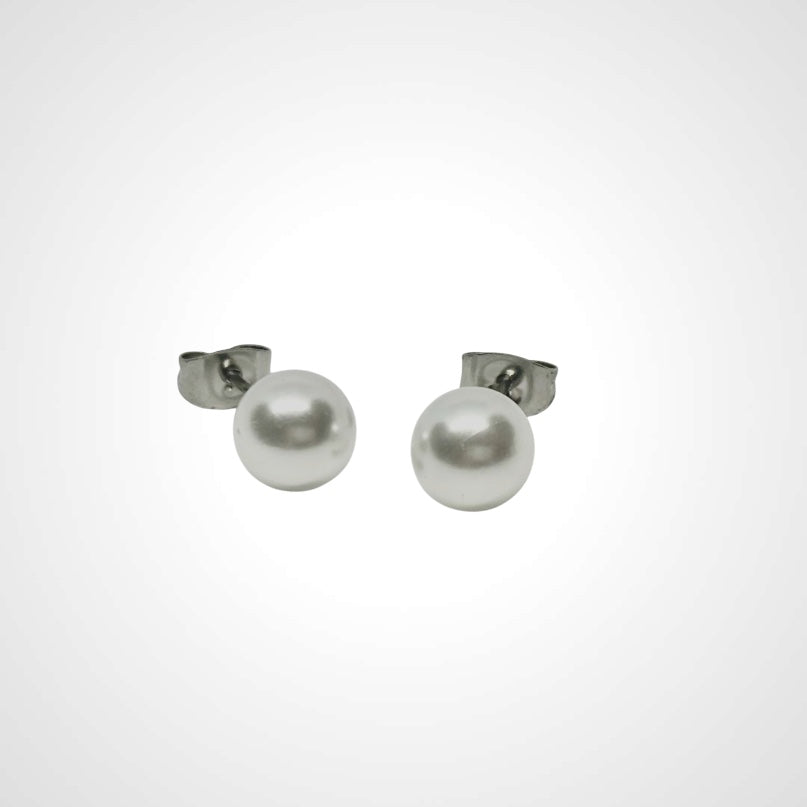 White Pearl 8mm Midi Earring