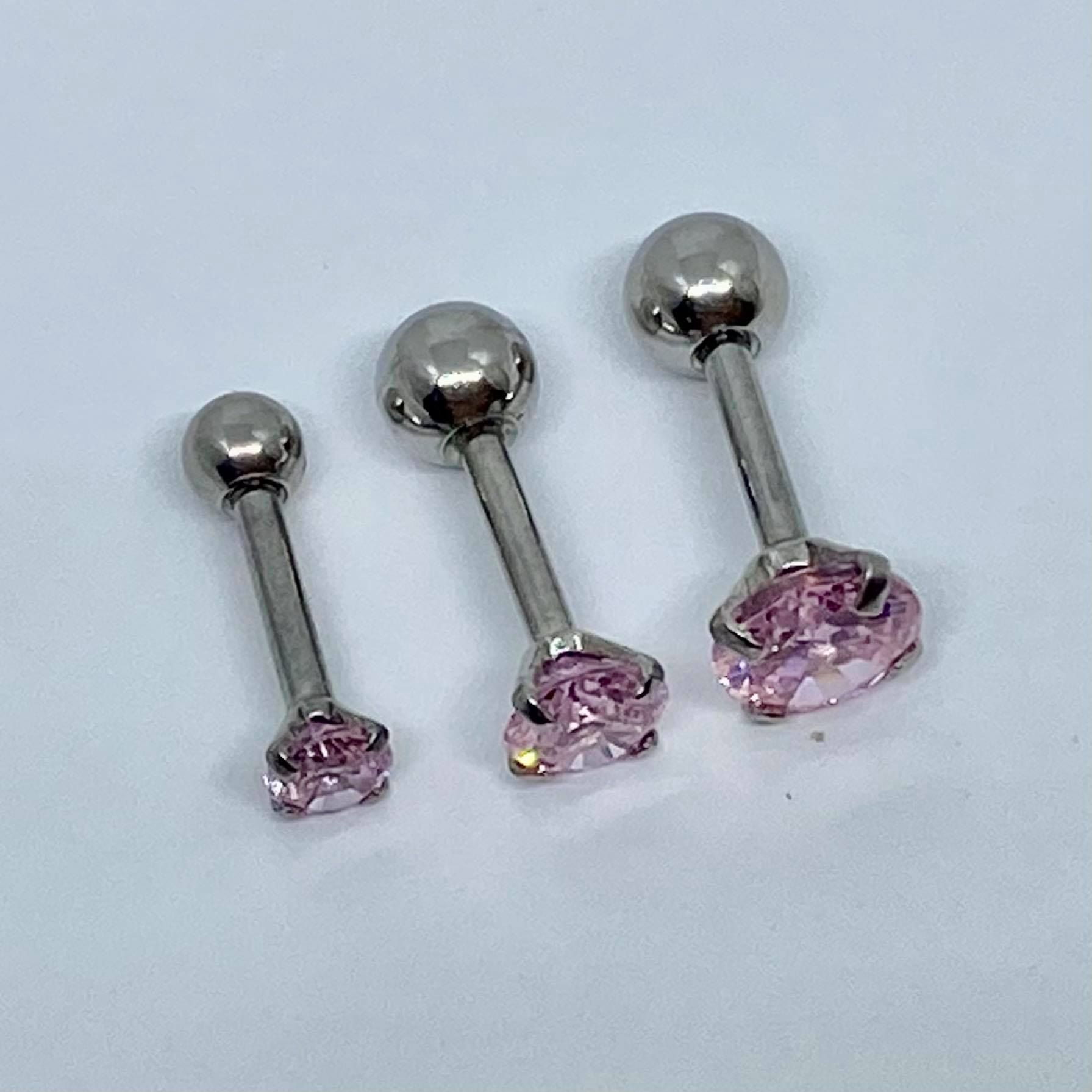 Girls Dot Of Clear 4mm- Earring