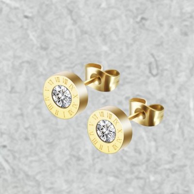 Clock Mini Gold- Örhänge