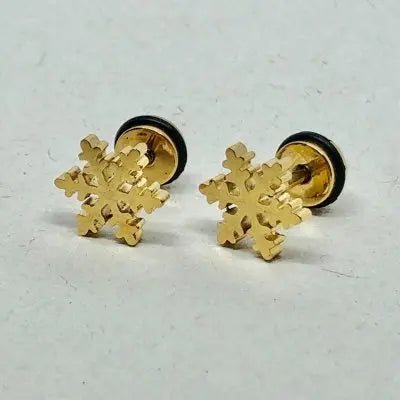 Snowflake Gold "skruv-plopp"- Örhänge Tilva