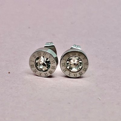 Clock Mini Steel- Örhänge