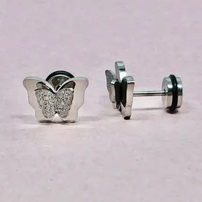 Butterfly Steel "Skruv-plopp"- Örhänge Tilva