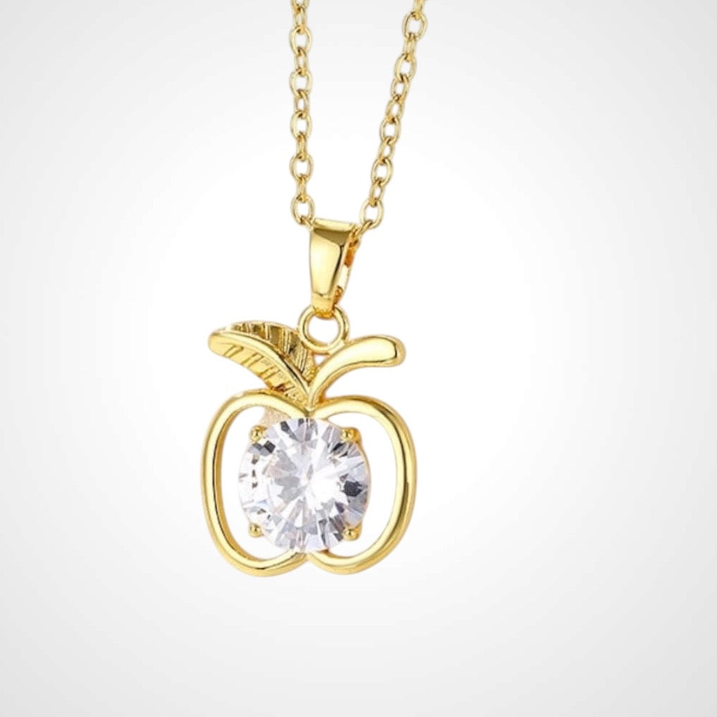Apple Crystal Gold- Necklace