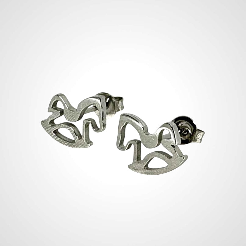 Girls Rocking Horse Gold- Earring