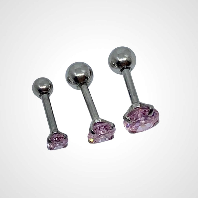 Girls Dot Of Clear 4mm- Earring