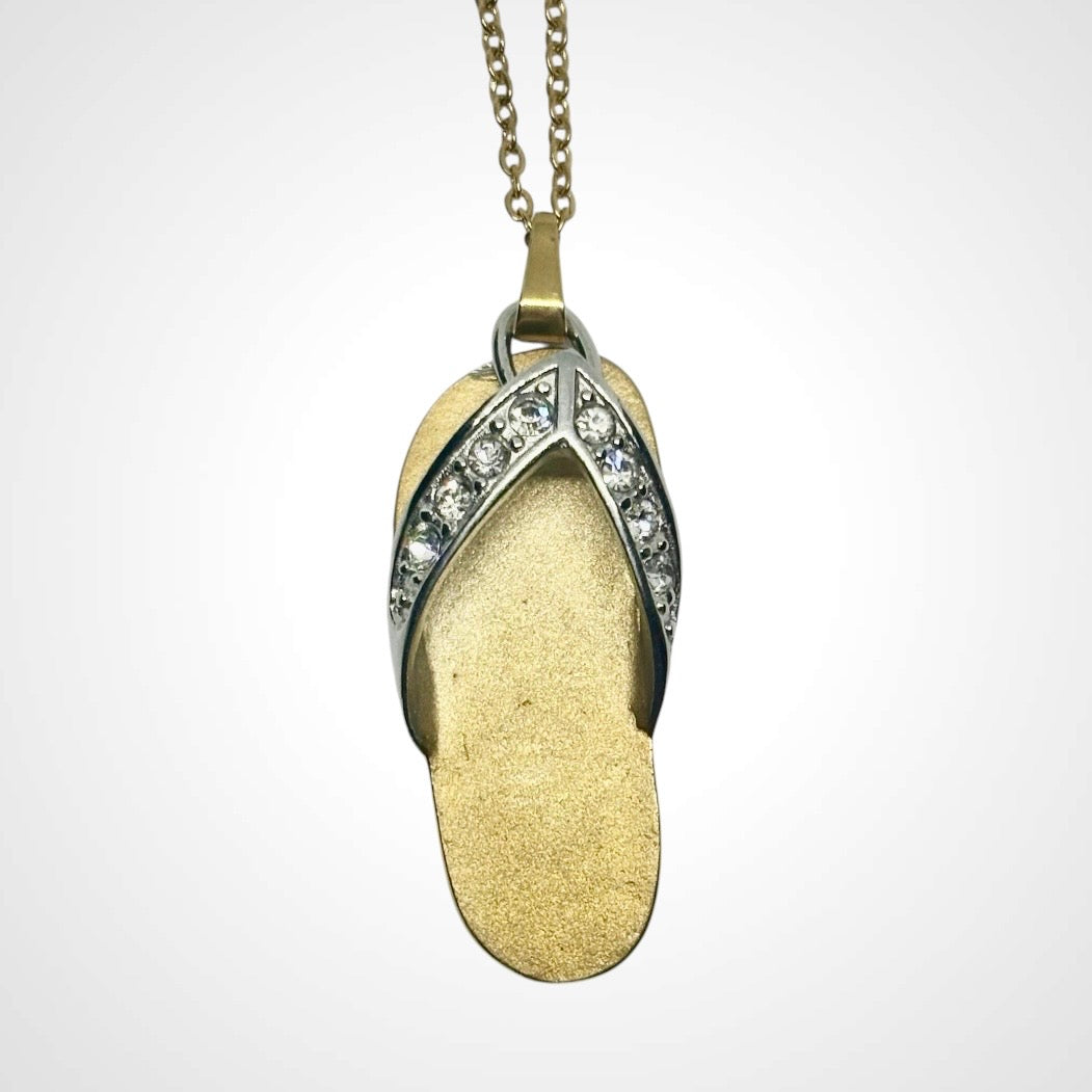 Flip Flop Gold- Halsband
