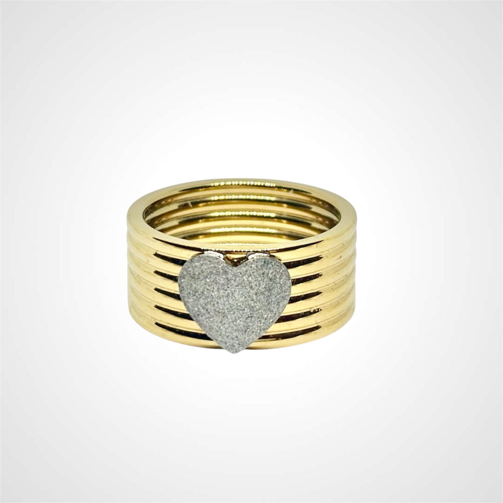 Heart On Line Gold- Ring