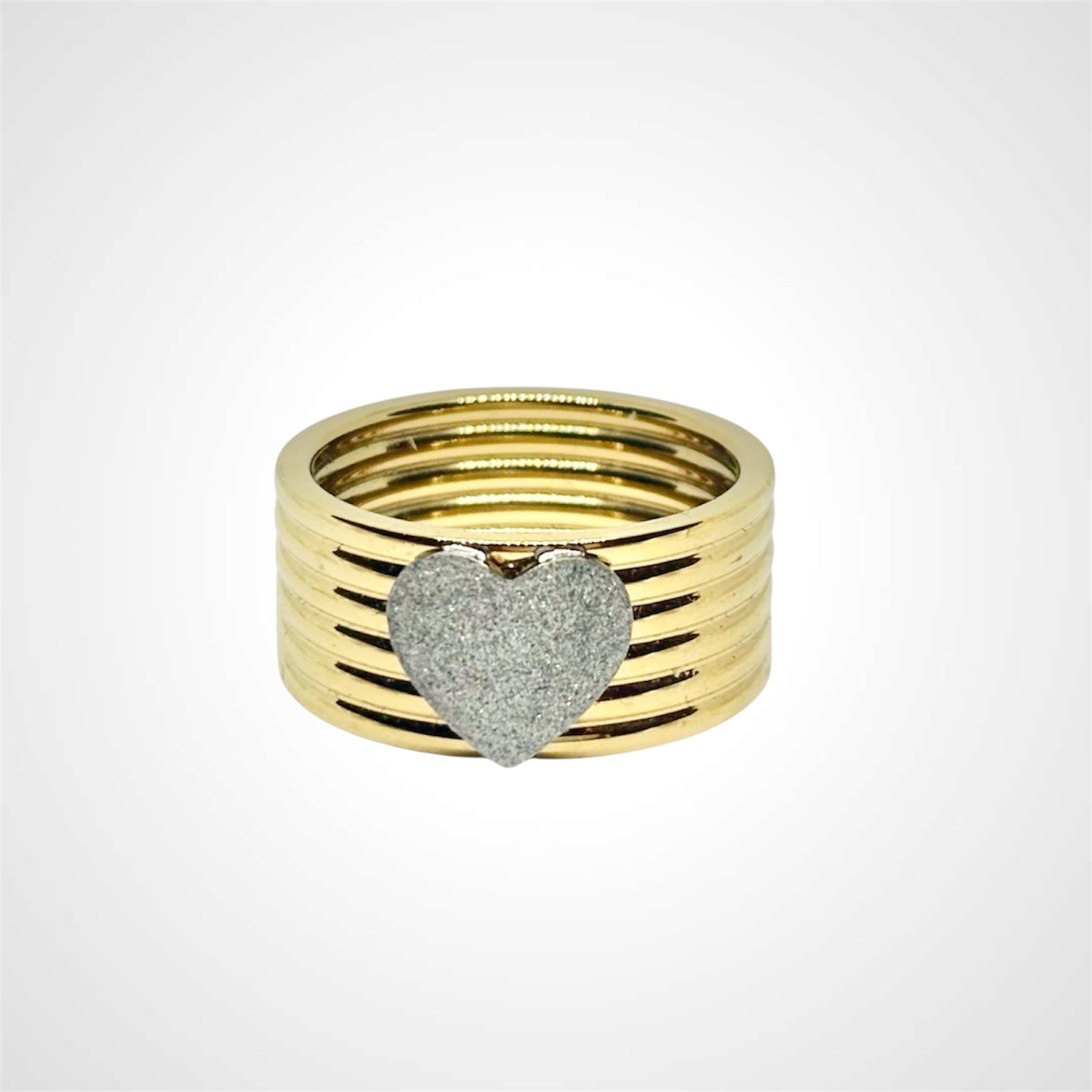 Heart On Line Gold- Ring
