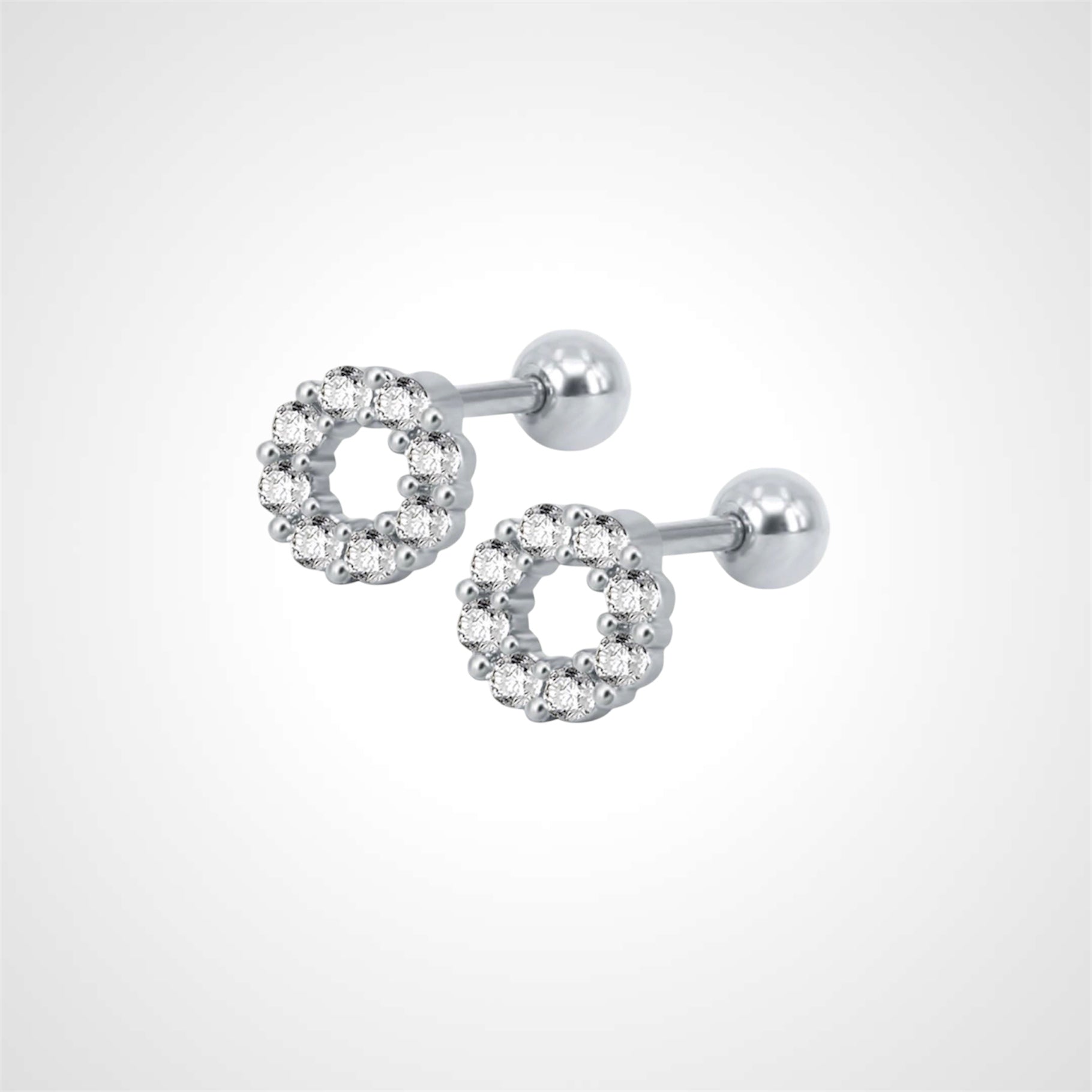 Mini Heart Sarkling "screw-plop" - Earring