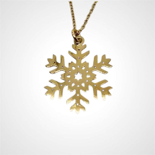 Snowflake Big Gold- Halsband