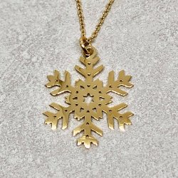 Snowflake Big Gold- Halsband 