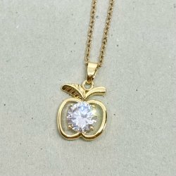 Apple Crystal Gold- Halsband