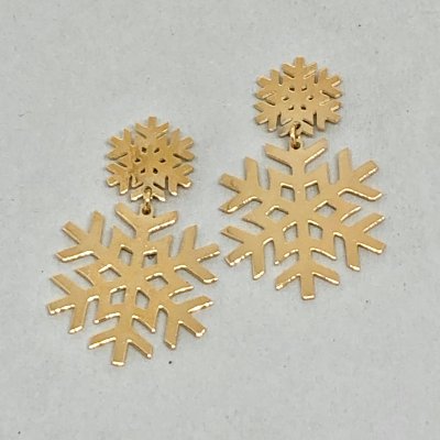 Snowflake Big Gold- Örhänge 